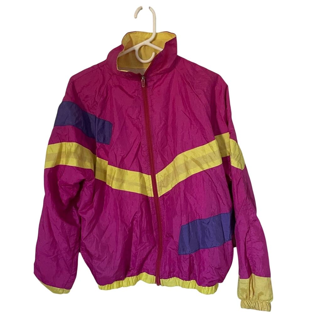 vintage pink zipper jacket with unknown tags